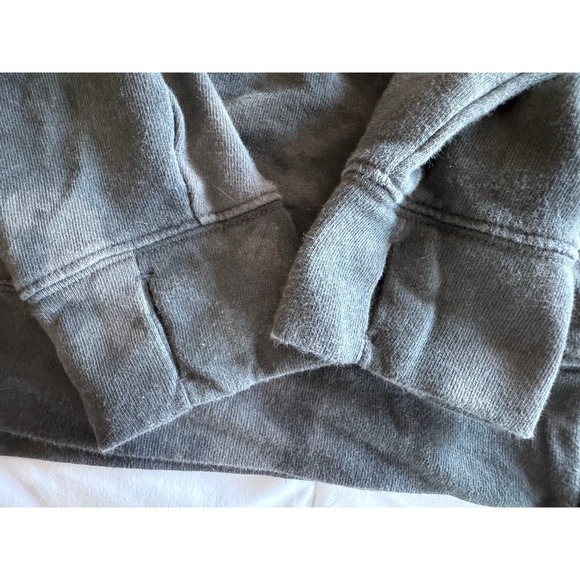 Old Navy Sweater Boys Size L 8/10 Gray Tie Dye Good Vibes Skeleton Peace EUC - Picture 5 of 6